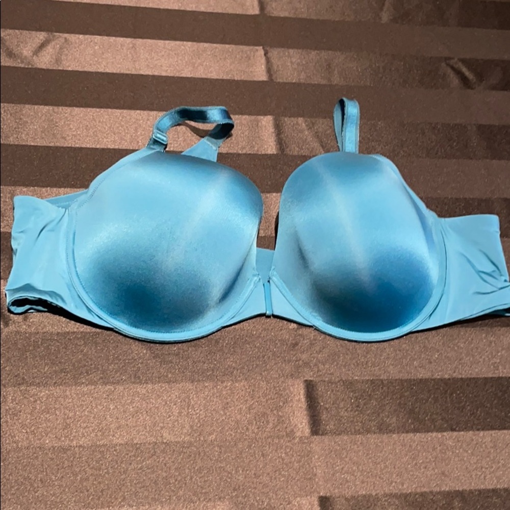 RARE FIND! Front Hook Blue Bra